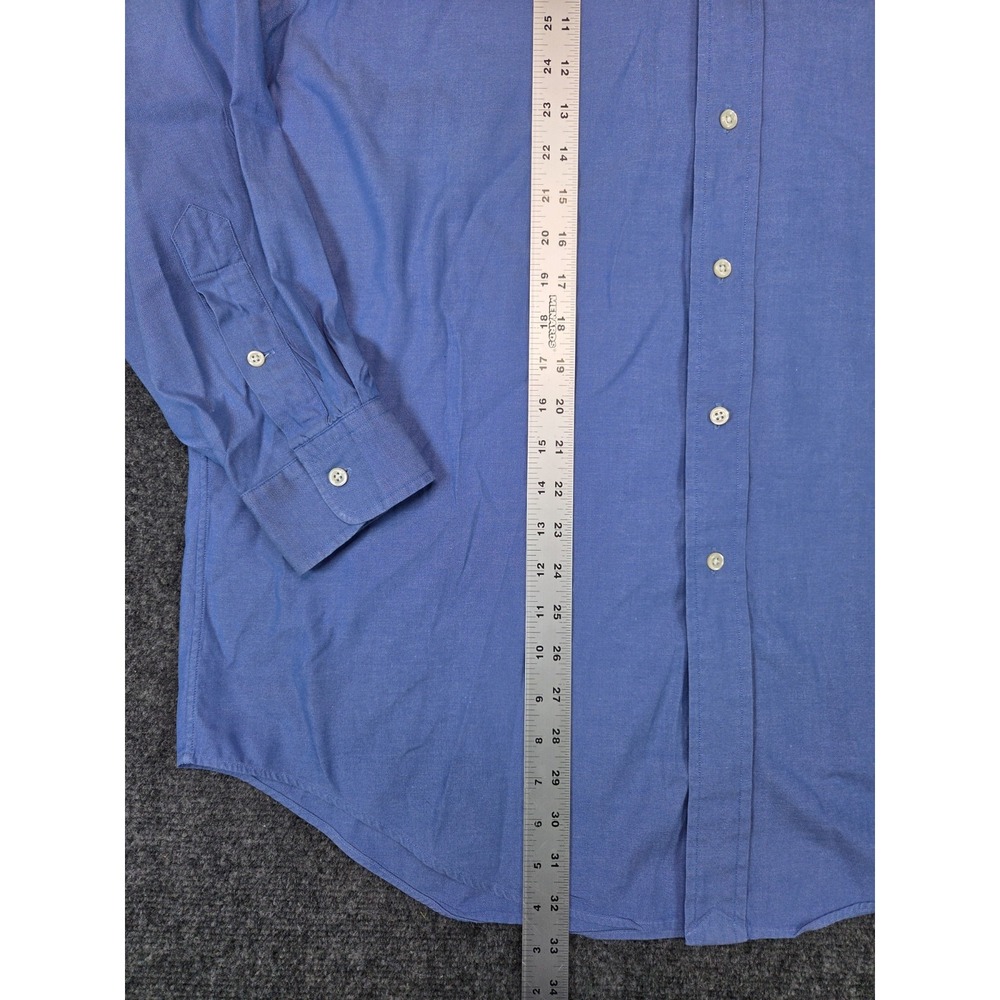 Ralph Lauren Yarmouth Shirt Mens Large 16-33 Blue Button Down Long Sleeve - Picture 5 of 7